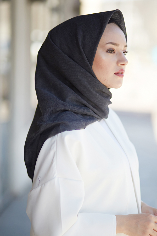  - Pamuklu Eşarp 8834-12 Antrasit