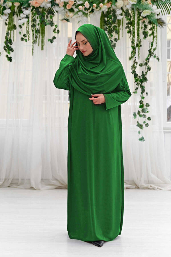 En - Peçeli Namaz Elbisesi 585EN-3459 Yeşil