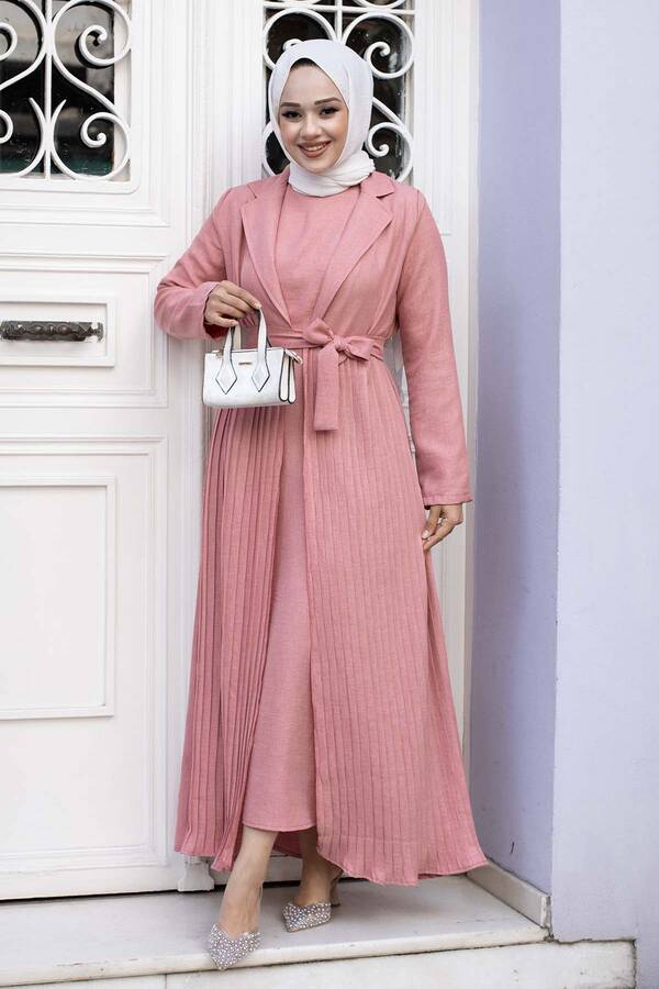 Asm - Pilise Detaylı İkili Takım Pembe