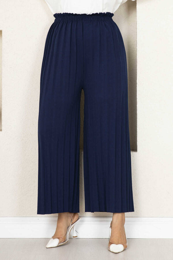 Mds - Piliseli Tesettür Pantalon Lacivert (1)