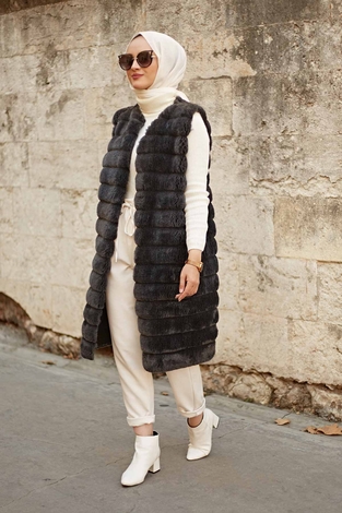 Plush Vest 2144-3 Smoked color - Thumbnail