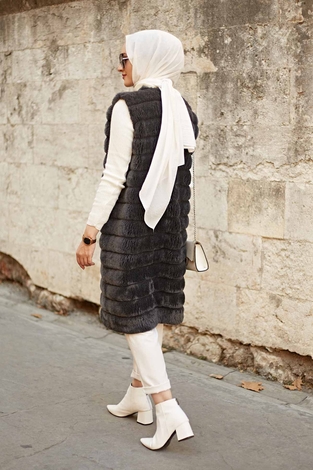 Plush Vest 2144-3 Smoked color - Thumbnail