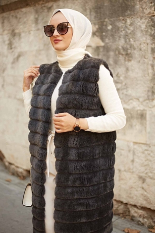 Plush Vest 2144-3 Smoked color - Thumbnail