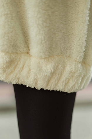 plush cardigan 180SB9822 Ecru - Thumbnail