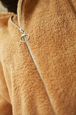 plush cardigan 180SB9822 Honey Foam Color - Thumbnail