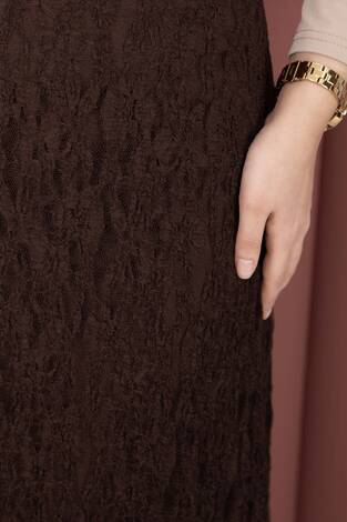 Premium Dantel Etek Kahve - Thumbnail