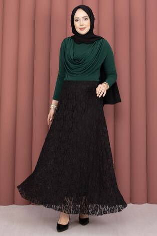 Premium Dantel Etek Siyah - Thumbnail