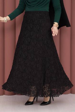 Premium Dantel Etek Siyah - Thumbnail