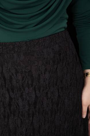 Premium Dantel Etek Siyah - Thumbnail