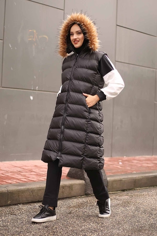 Puffer coat 9733-1 Black - Thumbnail
