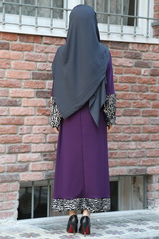 Pul Payet Detaylı Elbise 8350-09 - Thumbnail