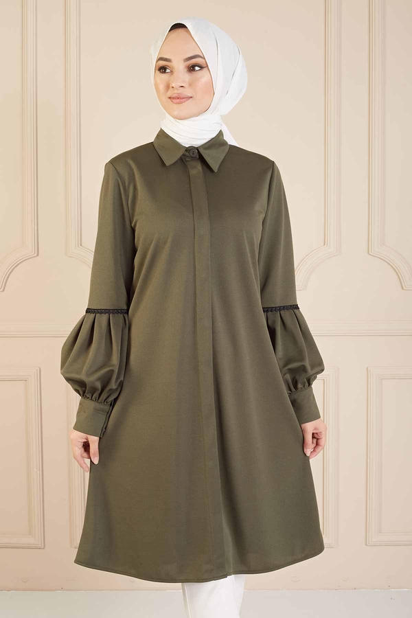 MD - Reglan Kol Tunik 100MD2239 Haki (1)