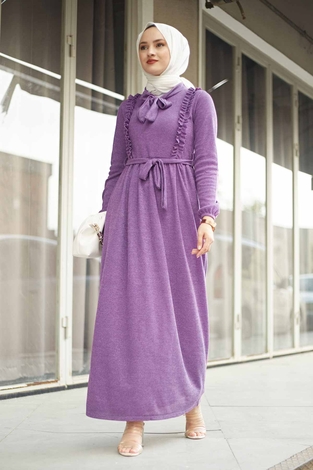 Ruffled Camisole Dress 120NY2002 Lilac - Thumbnail