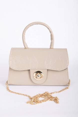 Rugan El & Omuz Çantası Vizon - Thumbnail