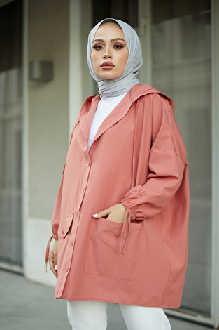 SAG Hood Spor Gömlek 8944-10 Somon - Thumbnail