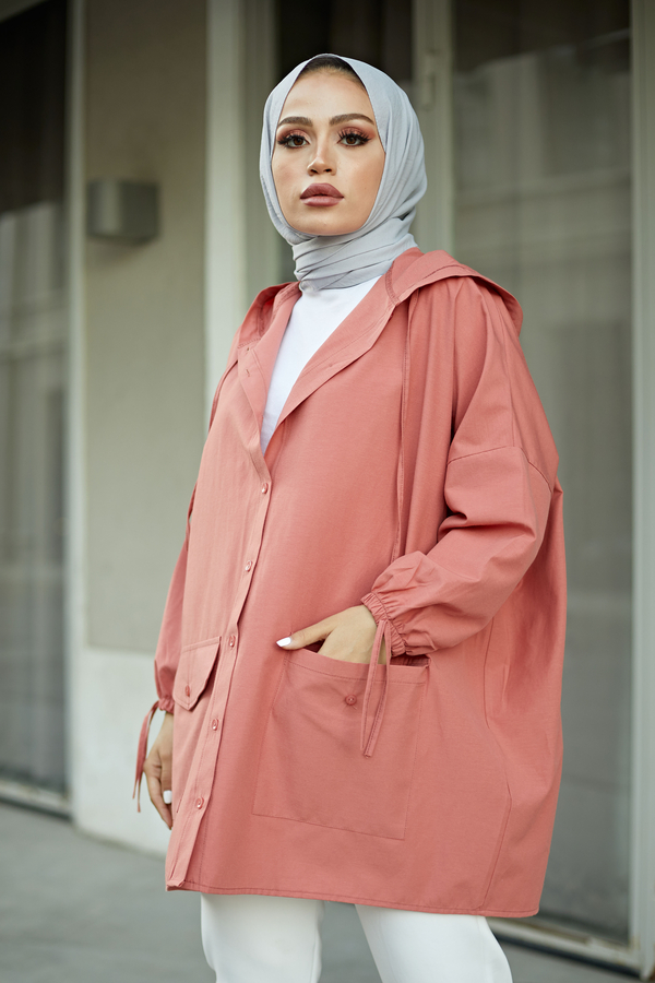  - SAG Hood Spor Gömlek 8944-10 Somon (1)