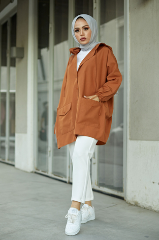 SAG Hood Spor Gömlek 8944-9 Taba - Thumbnail