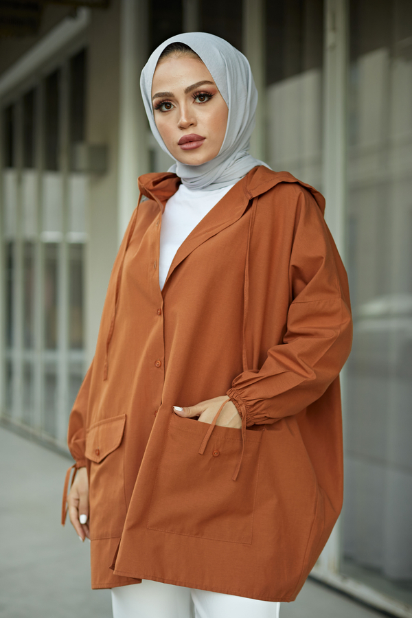  - SAG Hood Spor Gömlek 8944-9 Taba (1)