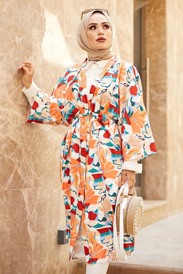 SAG Orange Kimono 9213-1