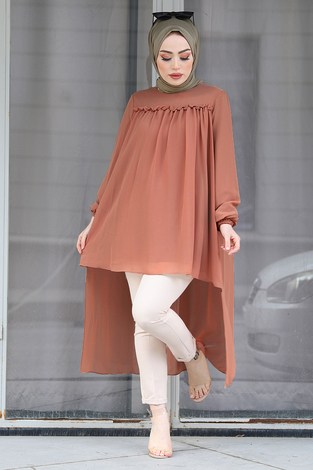SAG Tarz Tunik 2634-5 Kahve - Thumbnail