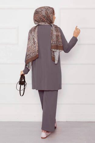 Salaş Rahat Kalıp İkili Sandy Takım Füme - Thumbnail