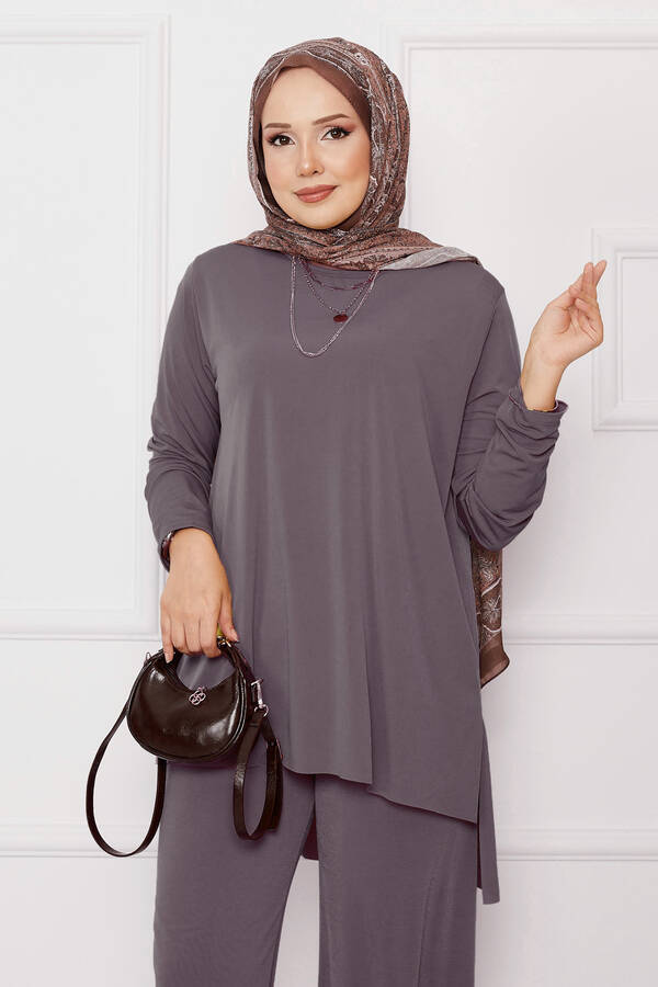 Özk - Salaş Rahat Kalıp İkili Sandy Takım Füme (1)