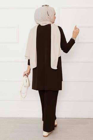 Salaş Rahat Kalıp İkili Sandy Takım Kahve - Thumbnail