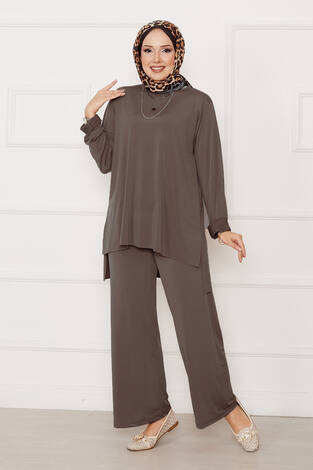 Salaş Rahat Kalıp İkili Sandy Takım Vizon - Thumbnail