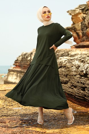 Sandy İkili Takım 65856-5 Haki - Thumbnail
