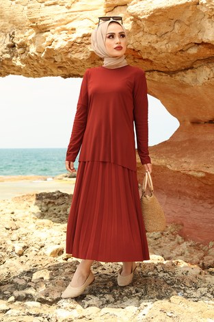 Sandy İkili Takım 65856-6 Kiremit - Thumbnail