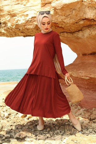 Sandy İkili Takım 65856-6 Kiremit - Thumbnail
