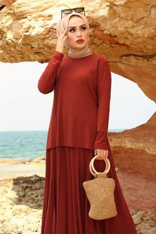 Sandy İkili Takım 65856-6 Kiremit - Thumbnail