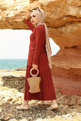 Sandy İkili Takım 65856-6 Kiremit - Thumbnail