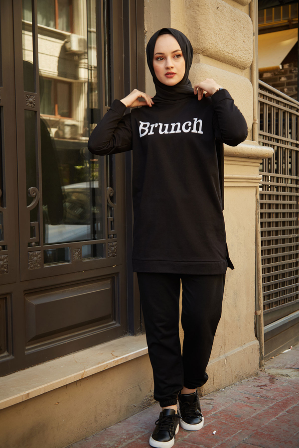  - SBH Brunch Spor Tunik 6721-1 Siyah