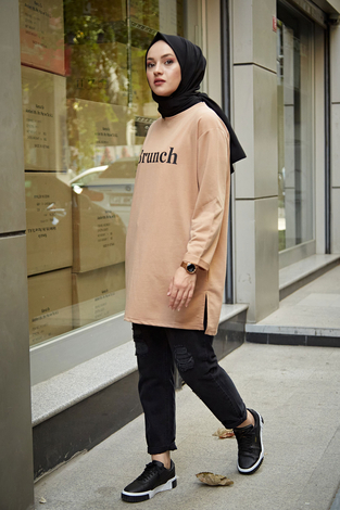 SBH Brunch Spor Tunik 6721-2 Camel - Thumbnail