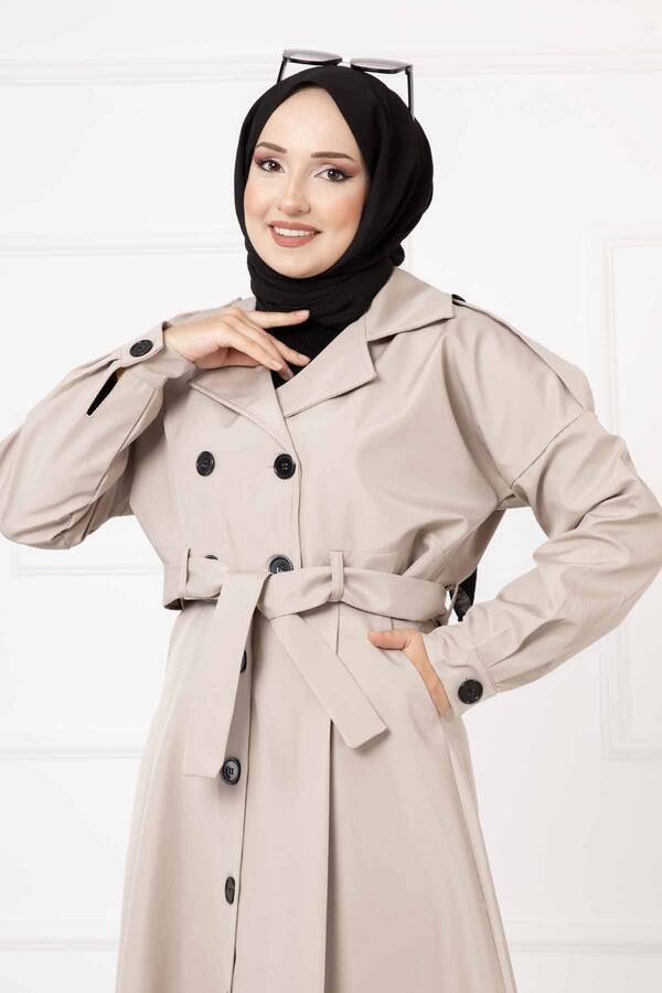 MD - Etekli Crop Takım Bej (1) MD - Etekli Crop Takım Bej (1)