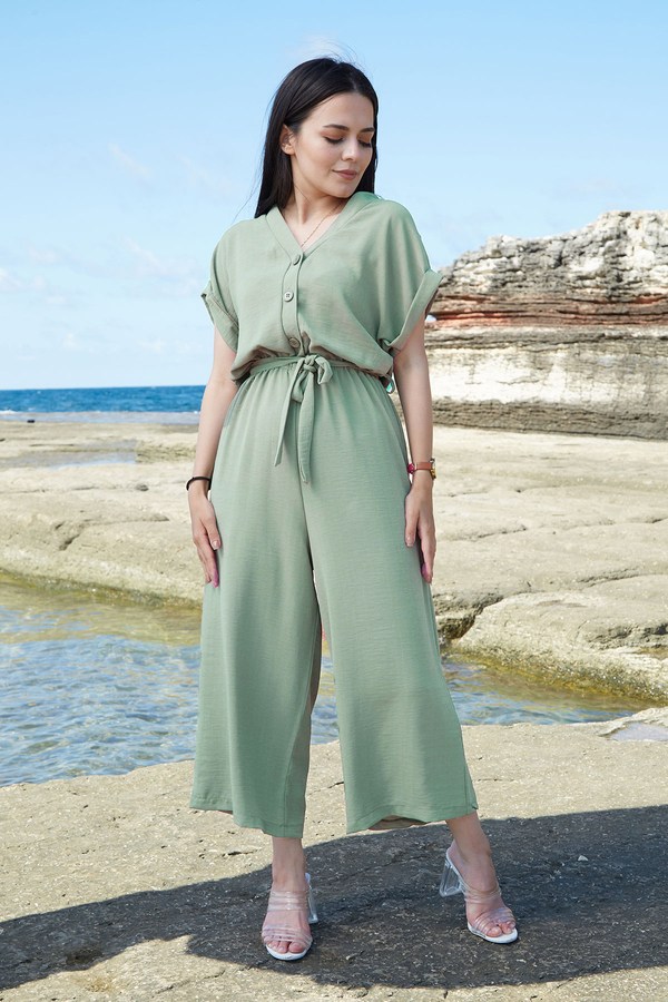  - SEM Belden Büzgülü Tulum 3462-6 Mint
