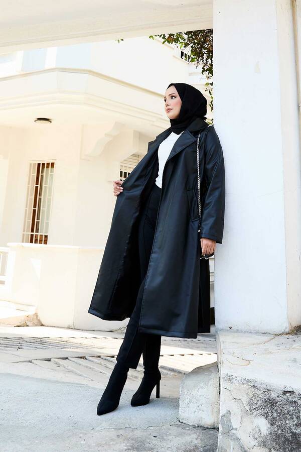 Seyyar Kuşaklı Deri Kap Siyah - 5