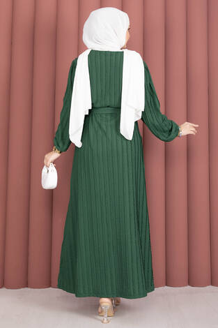 Seyyar Kuşaklı Zaranur Elbise Benetton - Thumbnail