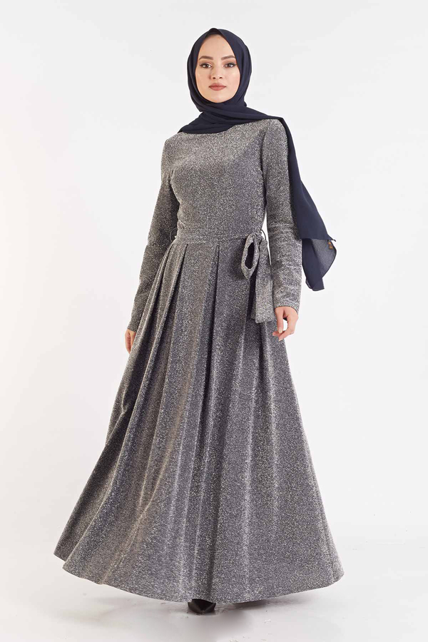 Simli Elbise 100MD1644 Gri