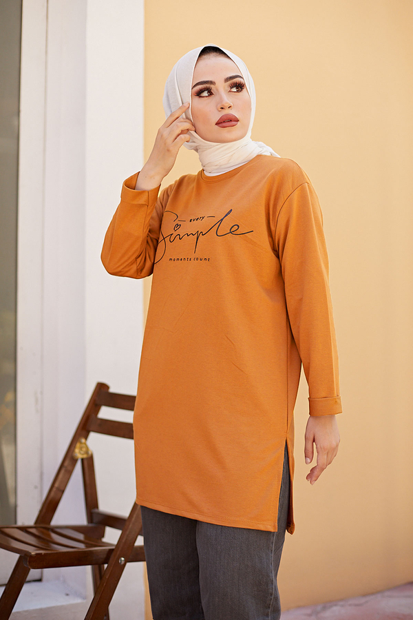  - Simple Sweat-Tunik 9792-29 Hardal (1)