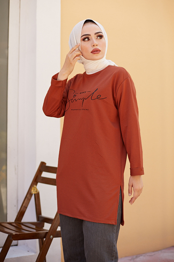  - Simple Sweat-Tunik 9792-31 Kiremit (1)