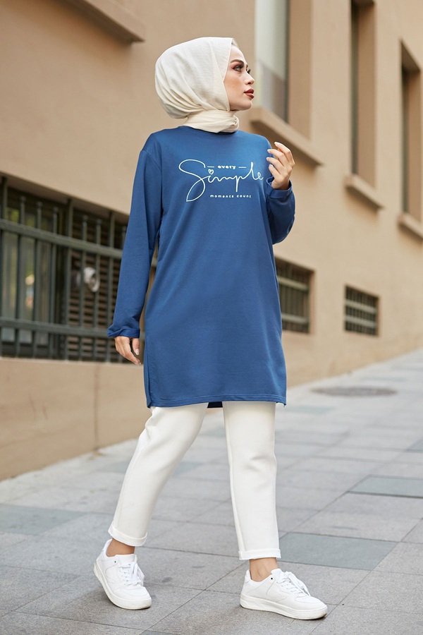  - Simple Sweat-Tunik 9792-32 İndigo