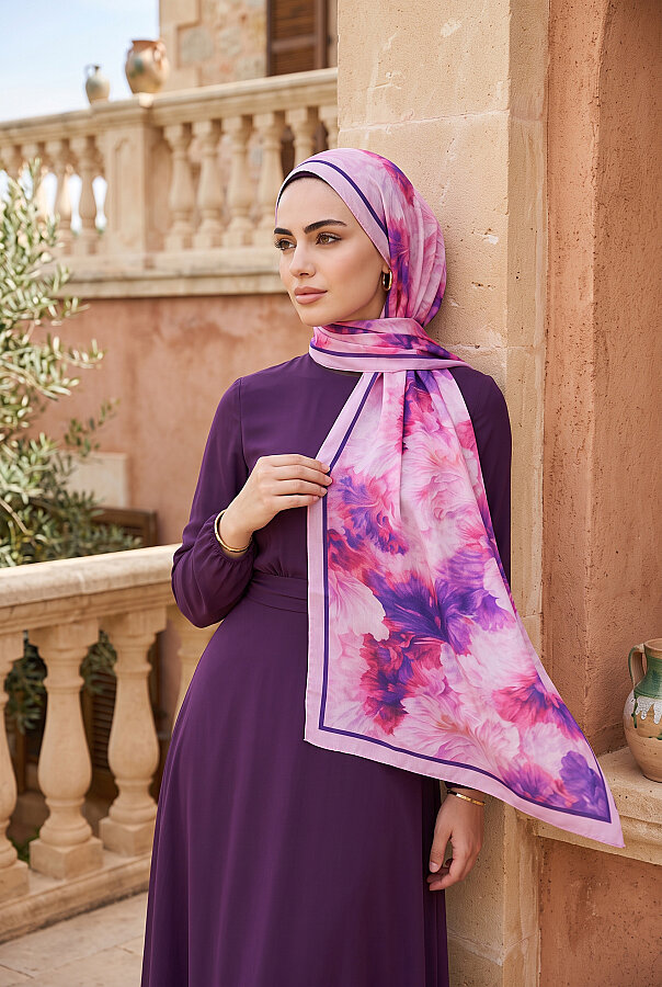 Soft Floral  Şal Serisi Pembe