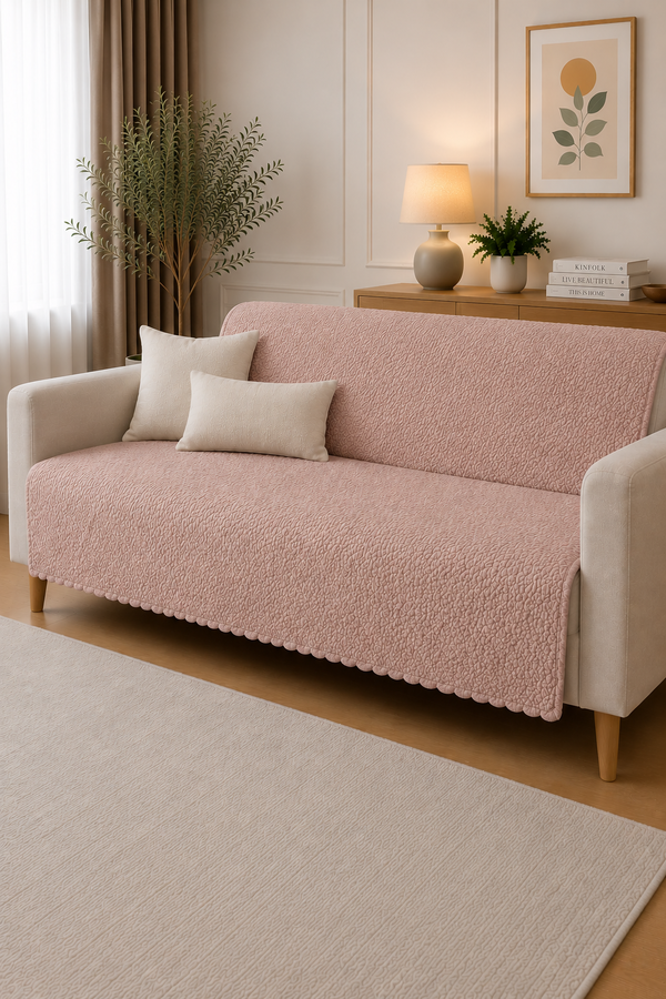 Hby - Soft Koltuk Örtüsü Pudra