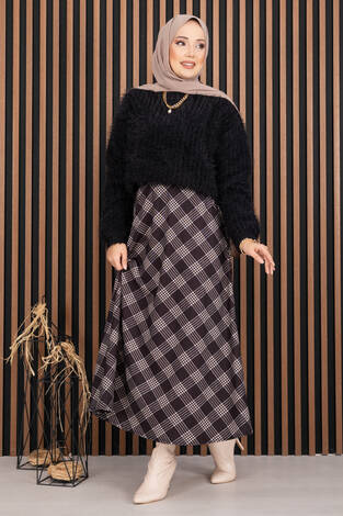 Softy Peluş Dokulu Triko Kazak Siyah - Thumbnail