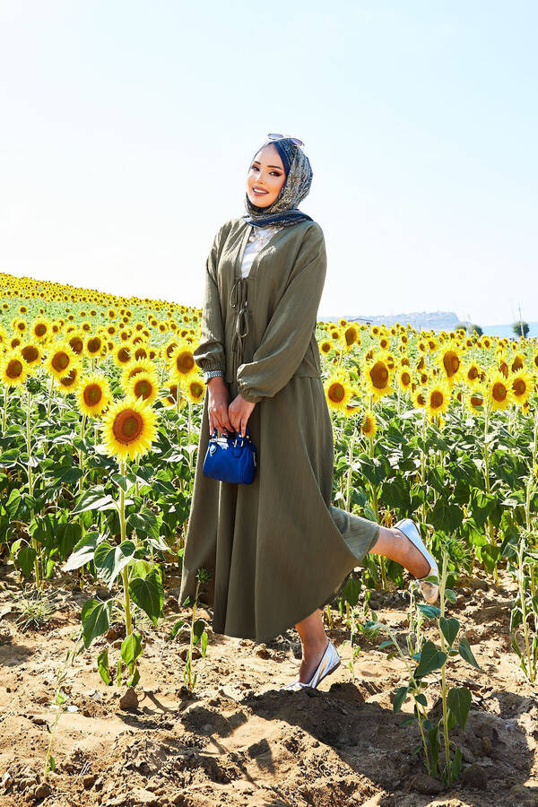 Spor Kimono Etekli Takım Çağla Yeşili Spor Kimono Etekli Takım Çağla Yeşili