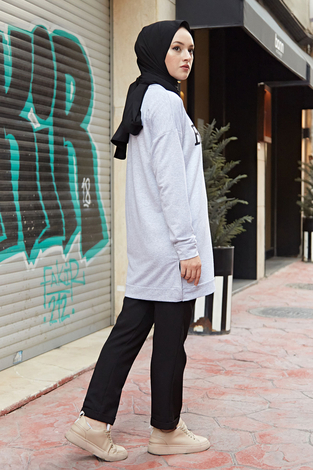 Spor tunik 7462-10 Gri - Thumbnail