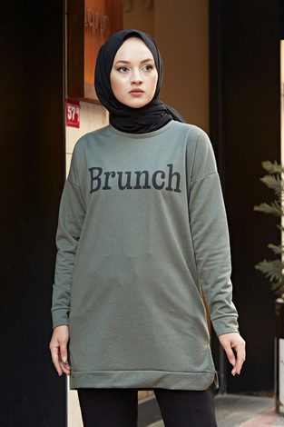 Spor tunik 7462-11 Haki - Thumbnail