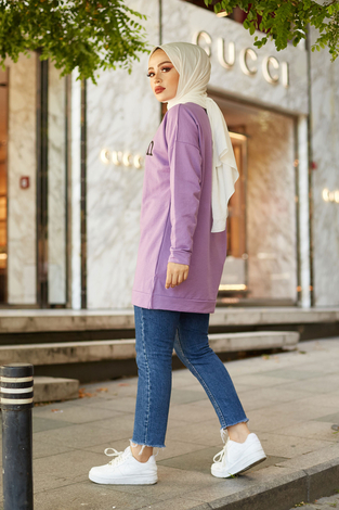 Spor tunik 7462-9 Lila - Thumbnail